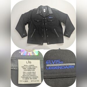 Elvis Presley Graceland Legendary Denim / Leather Jacket Large